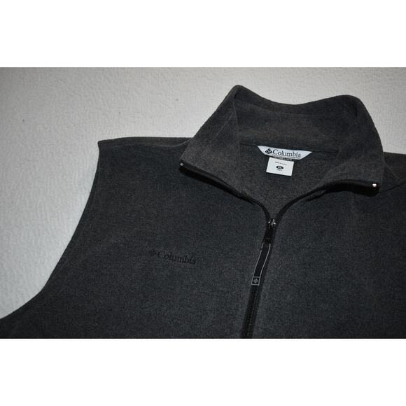 Columbia Fleece Jacket Vest Mens Size XL Camping Hiking Gray Polyester Full Zip - Picture 6 of 6